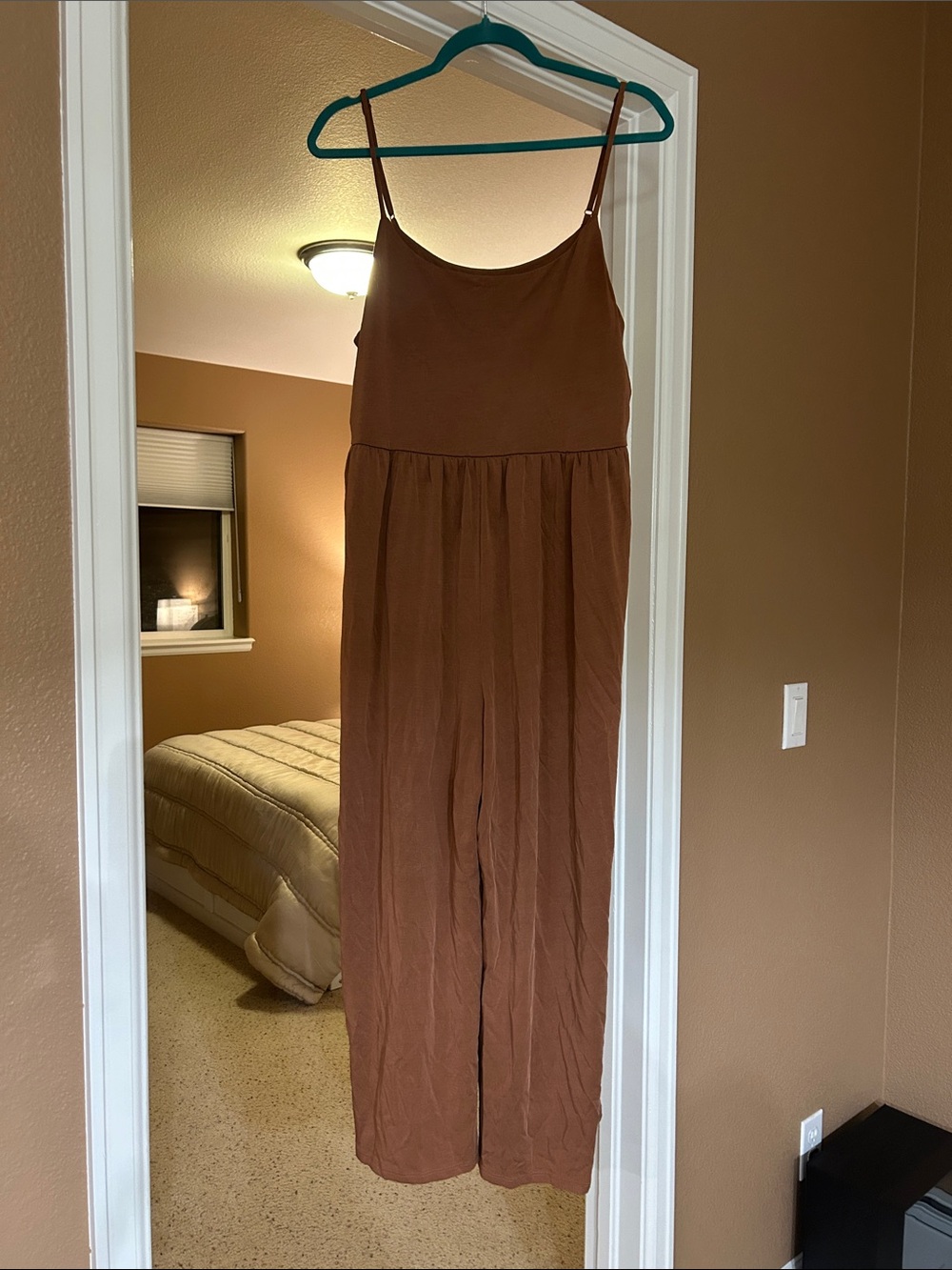Dex Brown Sleeveless Wide-Leg Jumpsuit